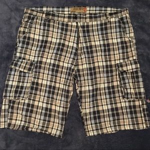 Men’s Blue & Gray Plaid Shorts